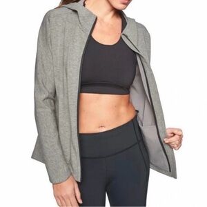 Athleta Modern Life Full Zip Hoodie- light heather grey women’s size large